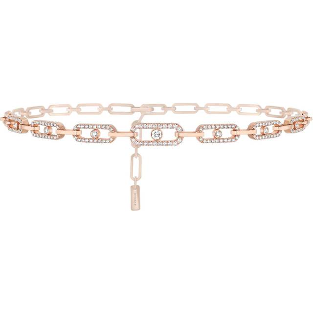 Messika Move Link 18ct Rose Gold 1.70ct Diamond Multi Choker