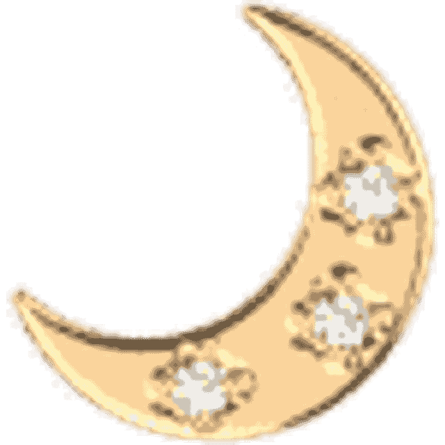 Boucle d'oreille Minuit - Doree, blanc - s