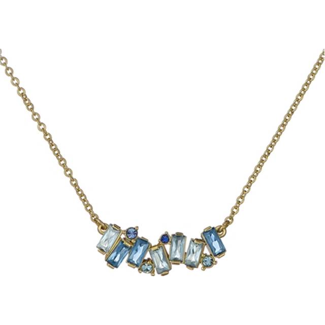 Ted Baker Gold Clarita Crystal Cluster Blue Necklace - Gold - 42cm