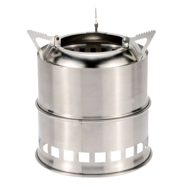 Stainless Steel Wood Stove Firewood Camping Alcohol