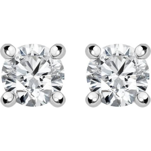 18ct White Gold 0.30ct Diamond Solitaire Stud Earrings