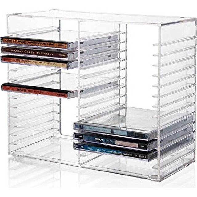 STORi Stackable Clear Plastic CD Holder - Holds 30 Standard CD Jewel Cases