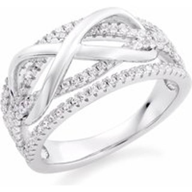 Silver Cubic Zirconia Infinity Ring