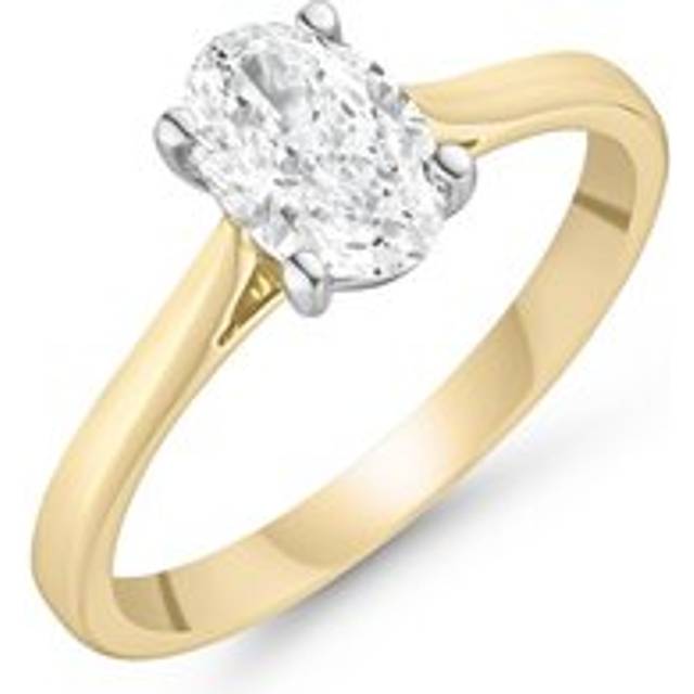Once 18ct Yellow Gold Oval Shaped Diamond Solitaire Engagement Ring
