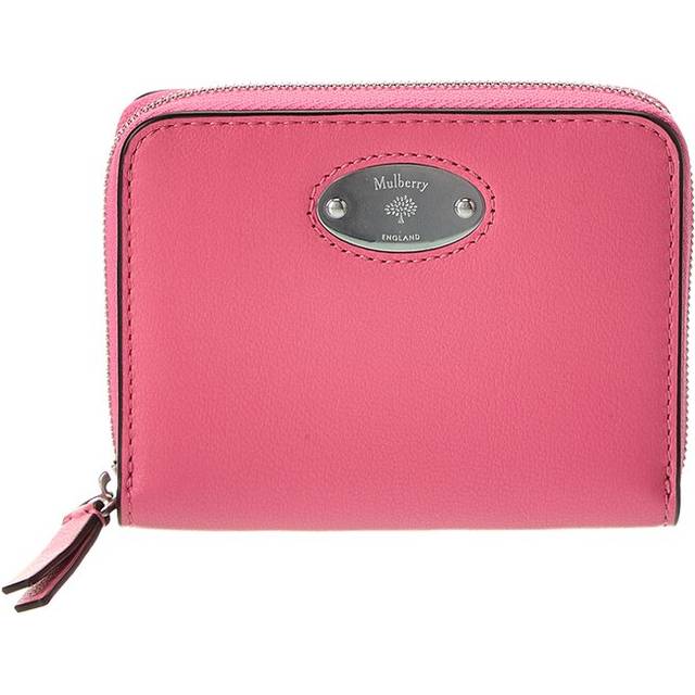 Mulberry Logo Plaque Small Leather Card Purse