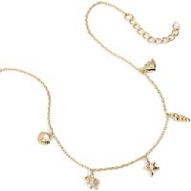 John Greed Tempest Cove Gold Plated Under the Sea Anklet For Women - blue/gold