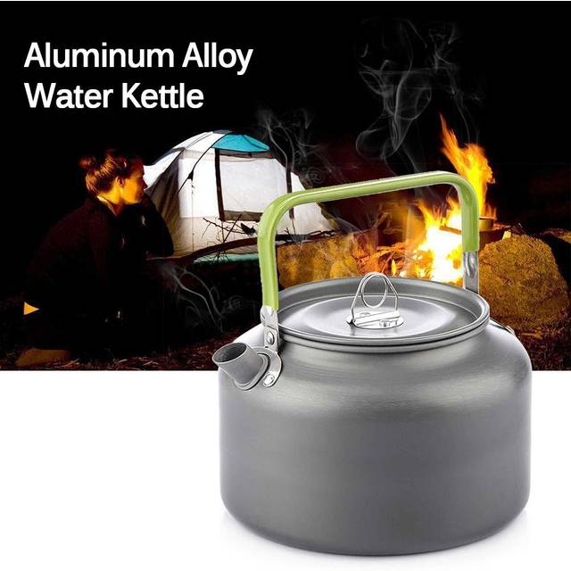 0.8L/1.2L/1.6L Outdoor Camping Kettle Aluminum Tea Kettle Coffee Pot with Carry Bag 1.6L
