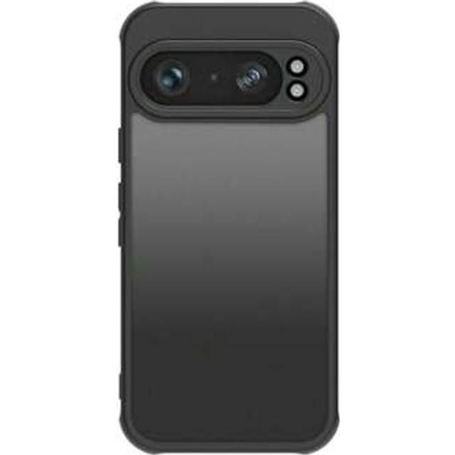 Lyxig stötsäker hudkänsla Matt Transparent fodral kompatibel med Pixel 9 9A 9Pro 9 Pro XL 8 8A 8 Pro Bumper Cases Anti-Drop Back Cover - Svart (Multi-size)