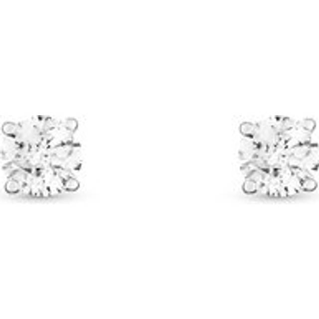 Once 18ct White Gold Diamond Solitaire Stud Earrings
