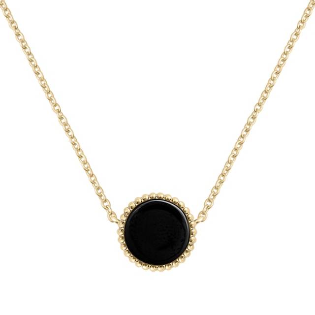 Radley 18ct Gold Plated Black Onyx Pendant Necklace