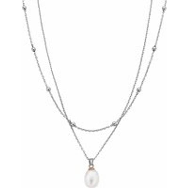 Clogau Nature's Wonder Sterling Silver Beachcomber Layered Necklace with Pearl