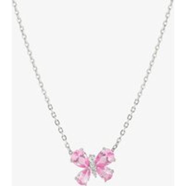 Nomination Shine Me Up Silver Pink & White Cubic Zirconia Butterfly Necklace 241902/007