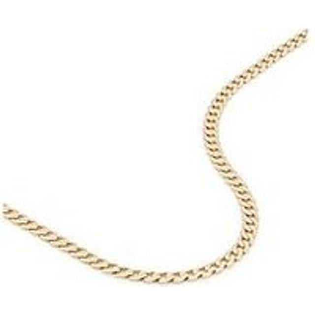 The Fine Collective 9ct Yellow Gold Solid Curb Chain Necklace (3.75mm) 20 inch | Size: 20 inches