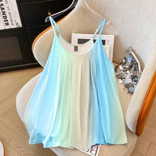 SHEIN Plus Size Women&#39;s Loose Fit Ombre Color Casual Camisole Top, Summer Graphic Tees Women Tops