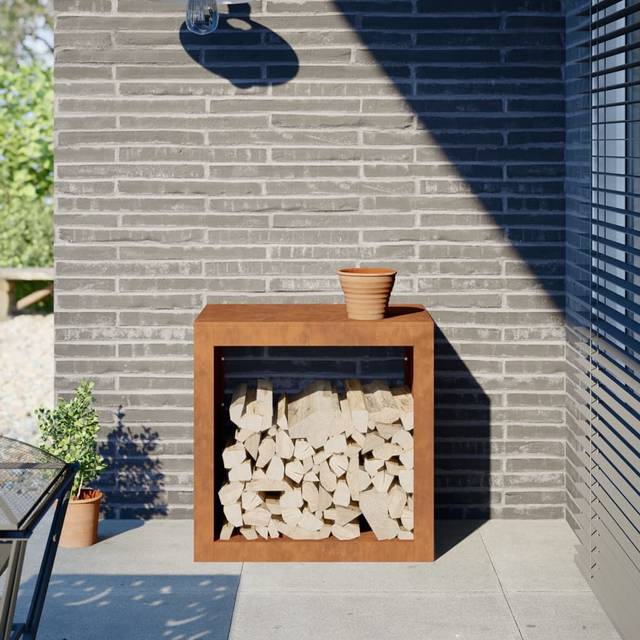 vidaXL Brændereol 60 x 40 x 60 cm i Vejrbestandigt Stål