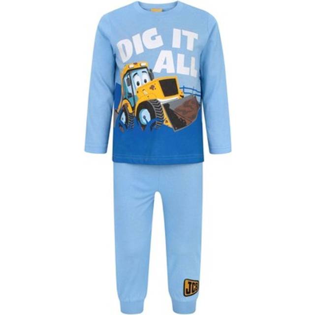 (5-6 Years) JCB Long Sleeve Long Leg Pyjama Set (Boys Blue)