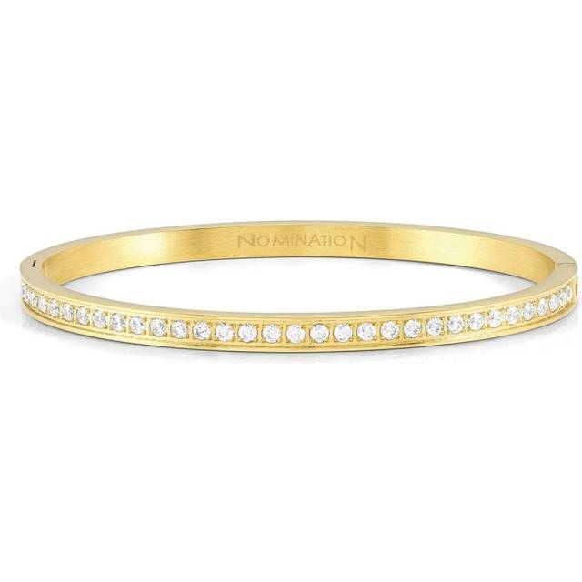 Nomination Gold Pretty White CZ Bangle
