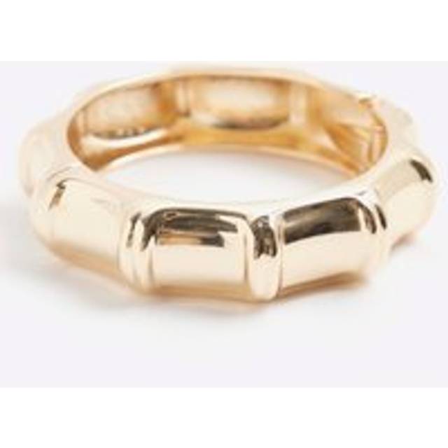 River Island Womens Gold Bamboo Bangle Bracelet - One Size
