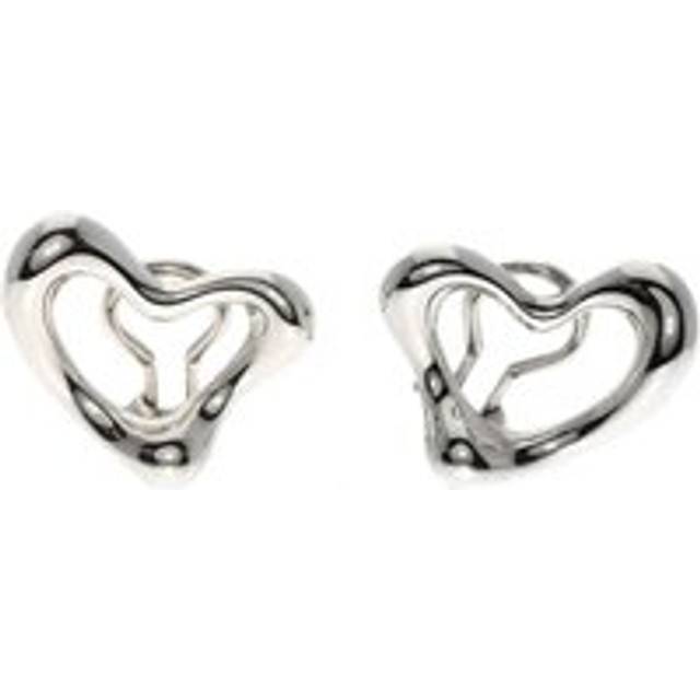 Womens Preloved Return to Tiffany Heart Earrings Wo - Silver - Grey - One Size