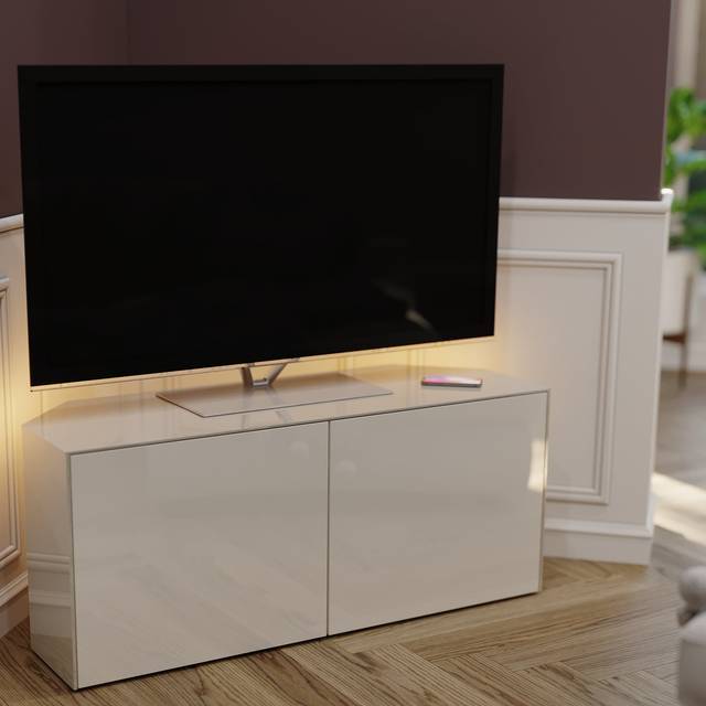 Intel LED Corner TV Unit for TV's up to 50" - White