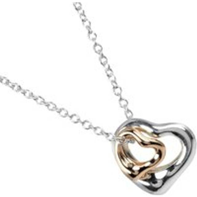 Womens Preloved Double Heart Pendant Necklace Wo - Silver - Grey - One Size