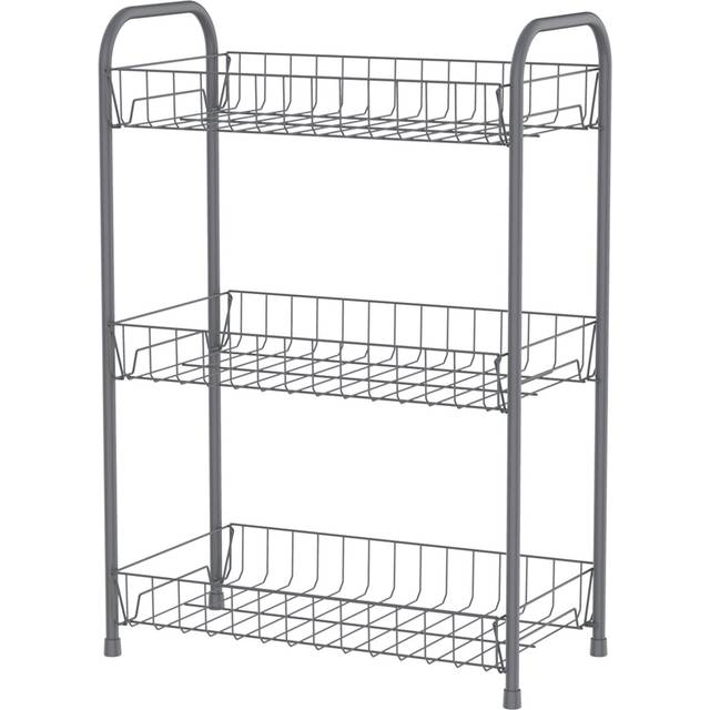 Grey 3 Tier Slimline Trolley