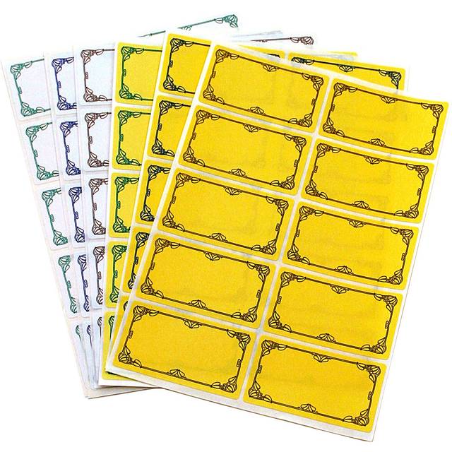 Pack Of 60 Preserving Labels - Multicolor