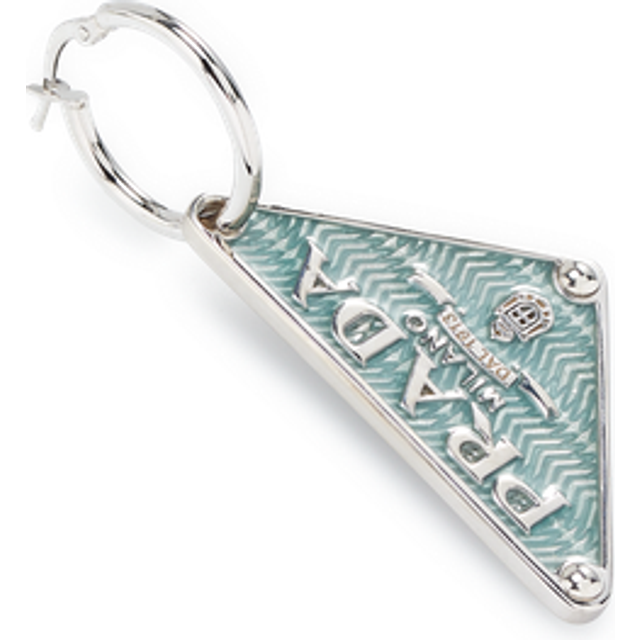 Boucles d'oreilles créoles avec pendentif - Argent - Taille Unique