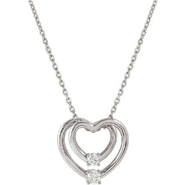 Nomination Cosmic Love Large Heart Necklace in Silver with CZ