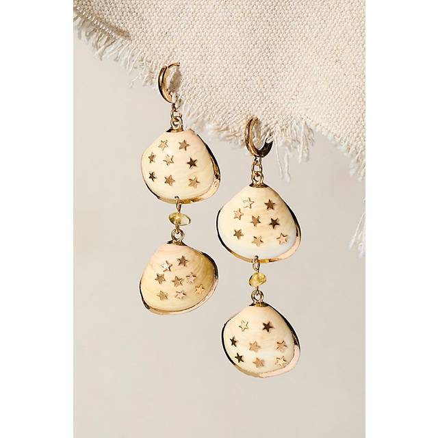Bahama Baby Earrings in Sunshine Yellow Two Shells