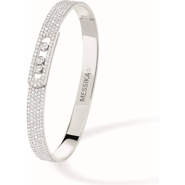 Messika Move Noa 18ct White Gold 2.30ct Diamond Pave Bangle
