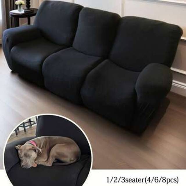 SHEIN 1seater Recliner Sofa Cover For Living Room Reclining Chair Couch Cover Washable Furniture Protector Elastic Bottom For Kids And Pets Slipcovers