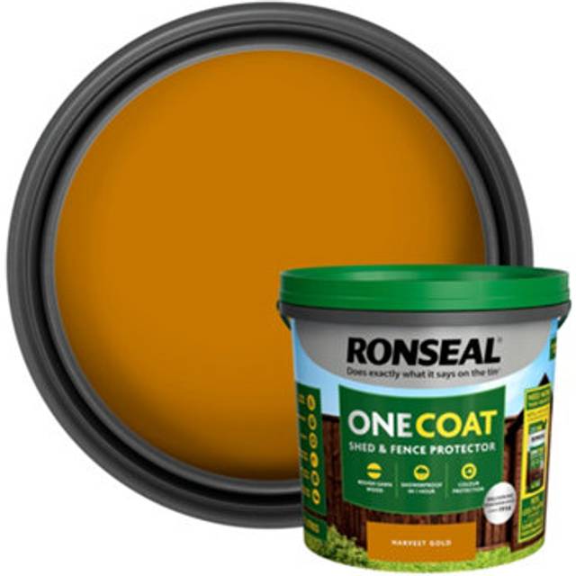 Ronseal One Coat Shed & Fence Protector 5L in Harvest Gold