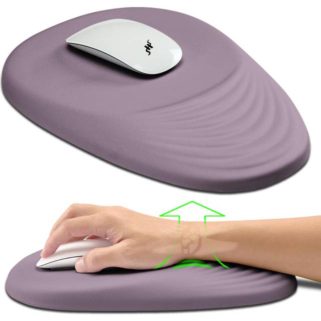 Hokafenle Ergonomic Mouse Pad Wrist Support  Terraced Slope Carpal Tunnel Wrist Pad for Mouse with Unibody Memory Foam  Wrist Rest Pain Relief Mousepa