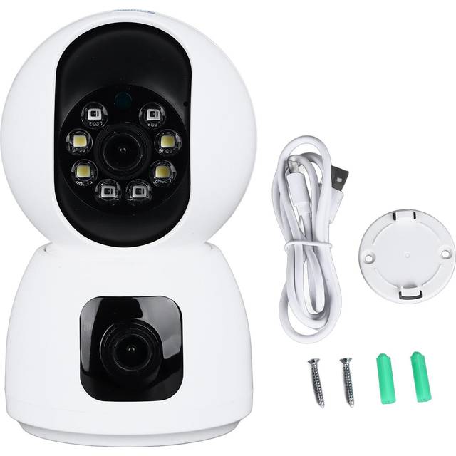 Wireless Security Camera Wifi Indoor Camera 1080P Dual Lens Remote Monitoring Baby Monitor with Two