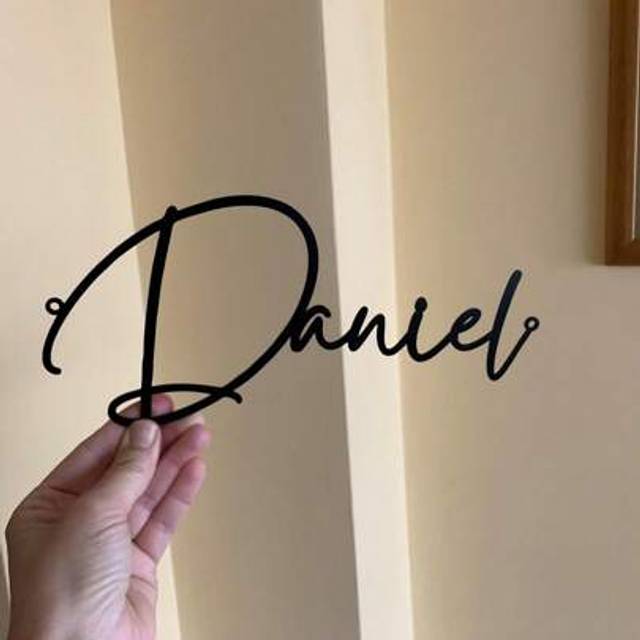 SHEIN Customized Metal Letters - Personalized Laser Cut Name - Calligraphy Name Plaque - Baby Name Wall Decor - Metal Wall Art - Home Decor - Wedding Backdr