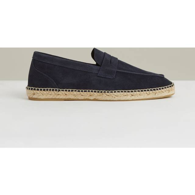 Reiss Reiss Navy Cannes Suede Penny-Strap Espadrilles