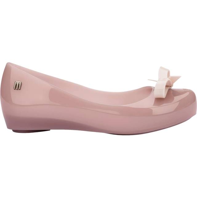 Mini Melissa Kids' Jelly Bow Ballet Flats, Beige