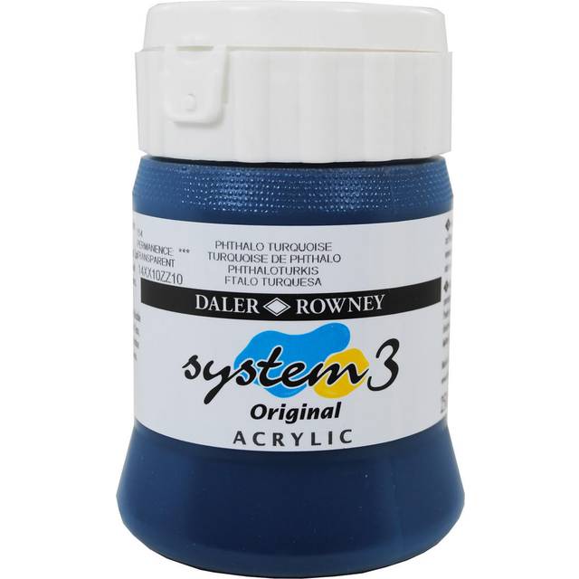 Daler Rowney System 3 Original Acrylic 250ml Phthalo Turquoise