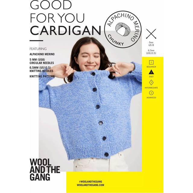 Wool And The Gang Good For You Cardigan Knitting Pattern