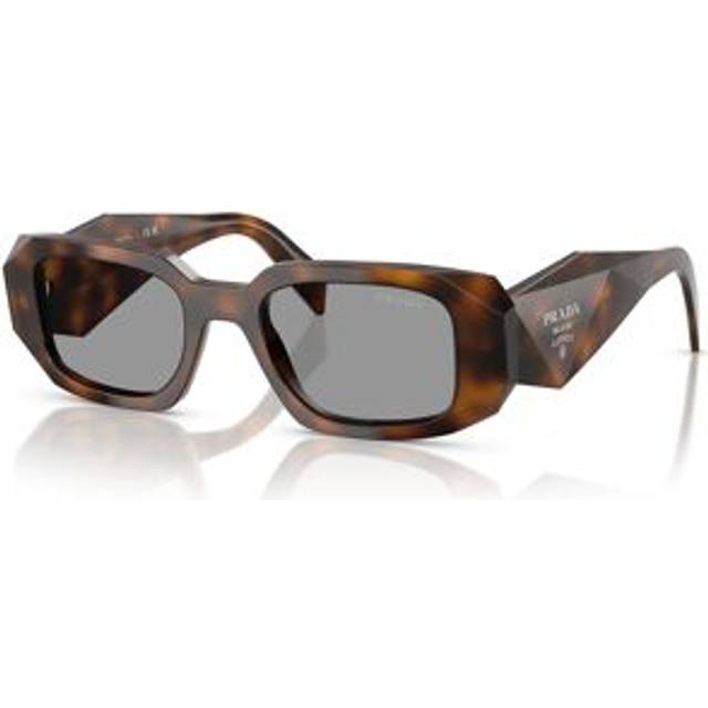 Prada Kvinna PR 17WS 20D50Q Solglasögon Acetat Havana Grå Fyrkantig Normal
