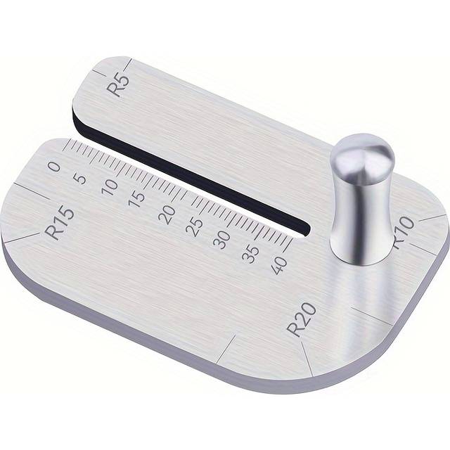 TEMU 1pc Rorgeto Precision Stainless Steel Leather Punching Tool - Sleek, Durable Craft Accessory With Measurement Guide For Accurate Leather Sewing & Punching