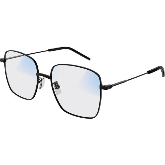 SAINT LAURENT Kvinna SL 314 SUN 001 Blåljusglasögon Metall Svart Transparent Fyrkantig Anti-blått ljus Fotokromatisk