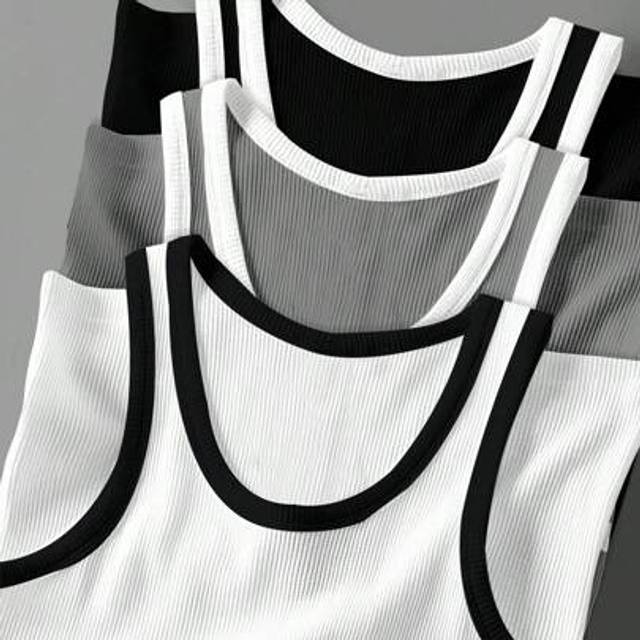 SHEIN 3pcs Men Solid Color Round Neck Casual Sport Tank Tops Workout Tops Tank Top Pack Basic T Shirt Basketball Jersey Men Men Hoodies