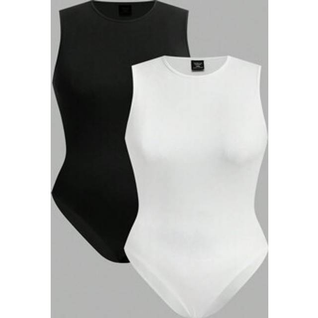 2st Casual Plus Size Body i enkel enfärgad färg, lämplig för sommaren - Multifärgad (0XL,1XL,2XL,3XL,4XL,5XL)