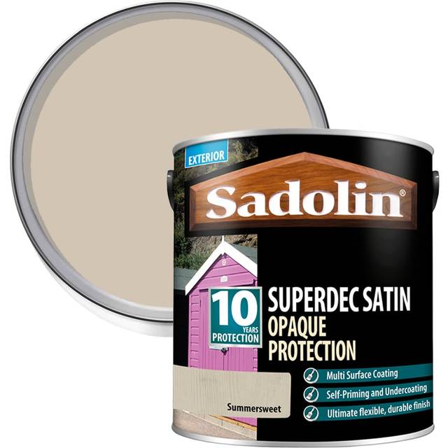 Sadolin Superdec 10 Year Summersweet Satin Finish Exterior Woodstain 2.5L - Cream
