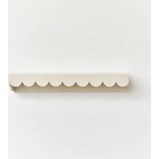 Pale Taupe Scalloped Wall Storage Shelf - 61cm Material: New Products