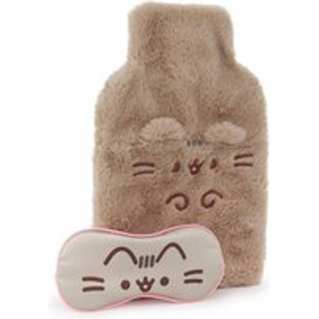 Pusheen Hot Water Bottle With Eye Mask (Womens Brown)