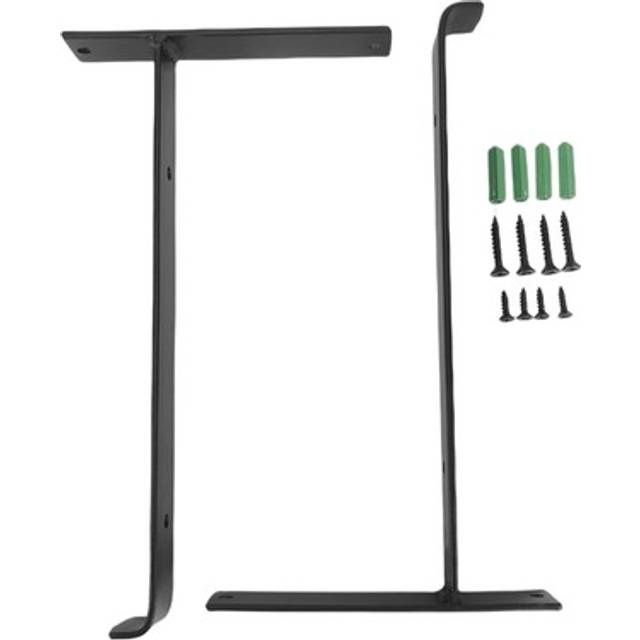 Wall shelf brackets, rustic salvaged metal shelf support, modern8180