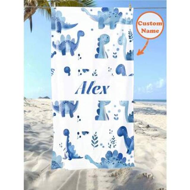 SHEIN Personalized Kids Beach Towel, Summer Birthday Gift For Kids, Summer Vibes, Girls Beach Trip, Custom Beach Towel, Swimming Pool, Beach Decor, Multi-Fu